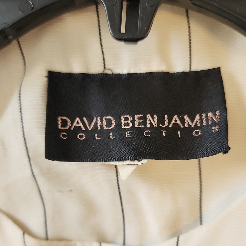 Elegant Cream Striped Mini Dress - Picture 9 of 11